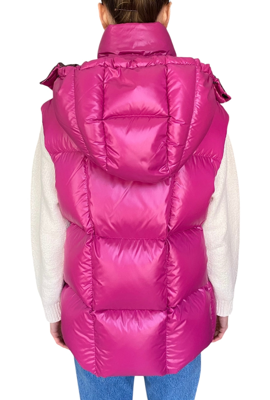 Moncler Pink Luzule Hooded Down Puffer Vest - 3 / L
