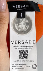 Versace Orange Logo Print Bikini Set
