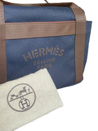 Hermes Navy Toile Sac De Pansage Grooming Bag