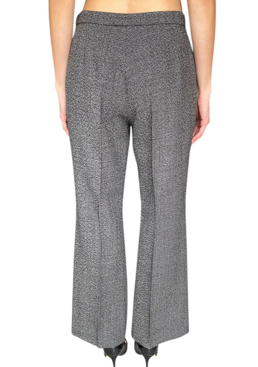 Giambattista Valli Grey Wool Flared Trousers - 42 / US 6
