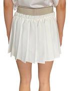 Brunello Cucinelli White Pleated Logo Tennis Skirt - IT 42 / US 6