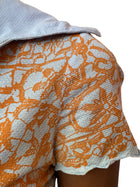 Vivienne Westwood Blue Asymmetrical Print Pleated Dress - XXS