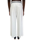 Brunello Cucinelli White French Cotton Terry Wide Leg Pants - S