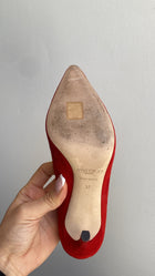 Jimmy Choo Red Suede Pump