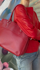Louis Vuitton Red Vintage 2006 Epi Leather Passy Tote Bag GM