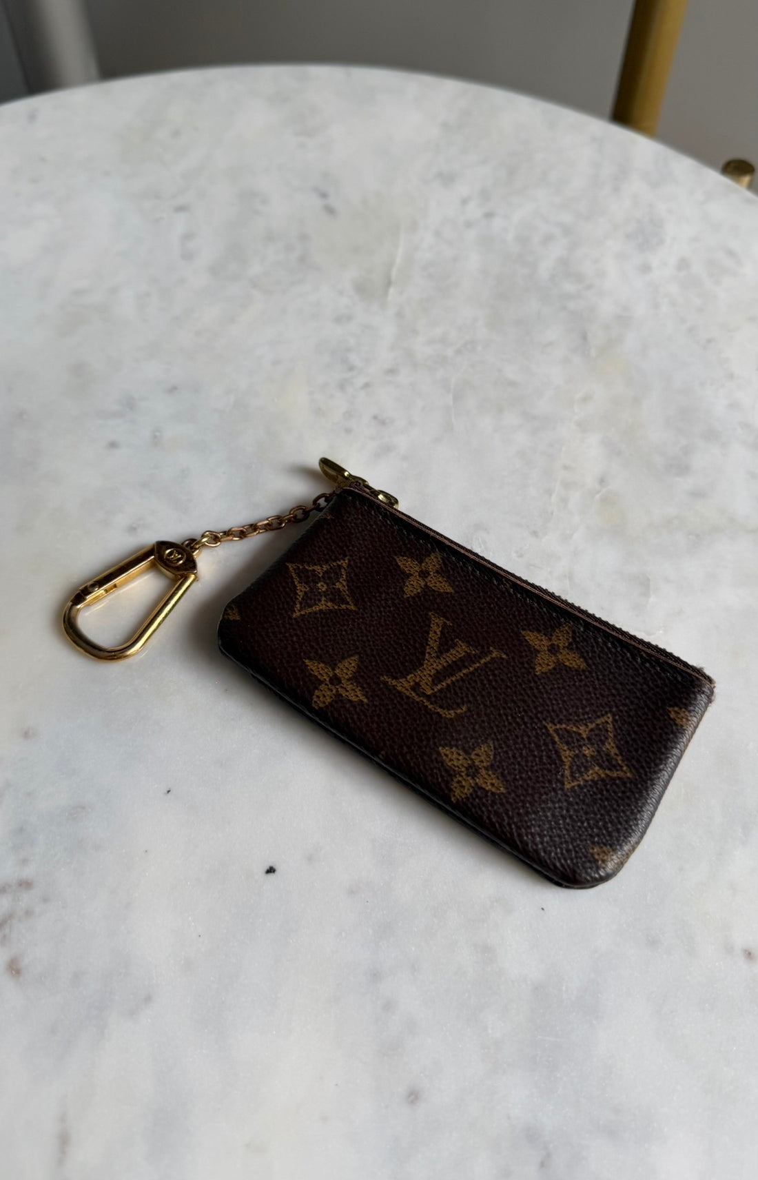 Louis Vuitton Brown LV Monogram Coated Canvas Key Pouch