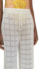 Calle De Mar Ivory Knit Patchwork Trousers - S / US 4