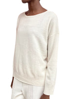 Nilli Lotan Ivory Fine Knit Cashmere Crewneck Sweater - S