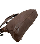 Balenciaga Brown Leather Moto Classic First Bag