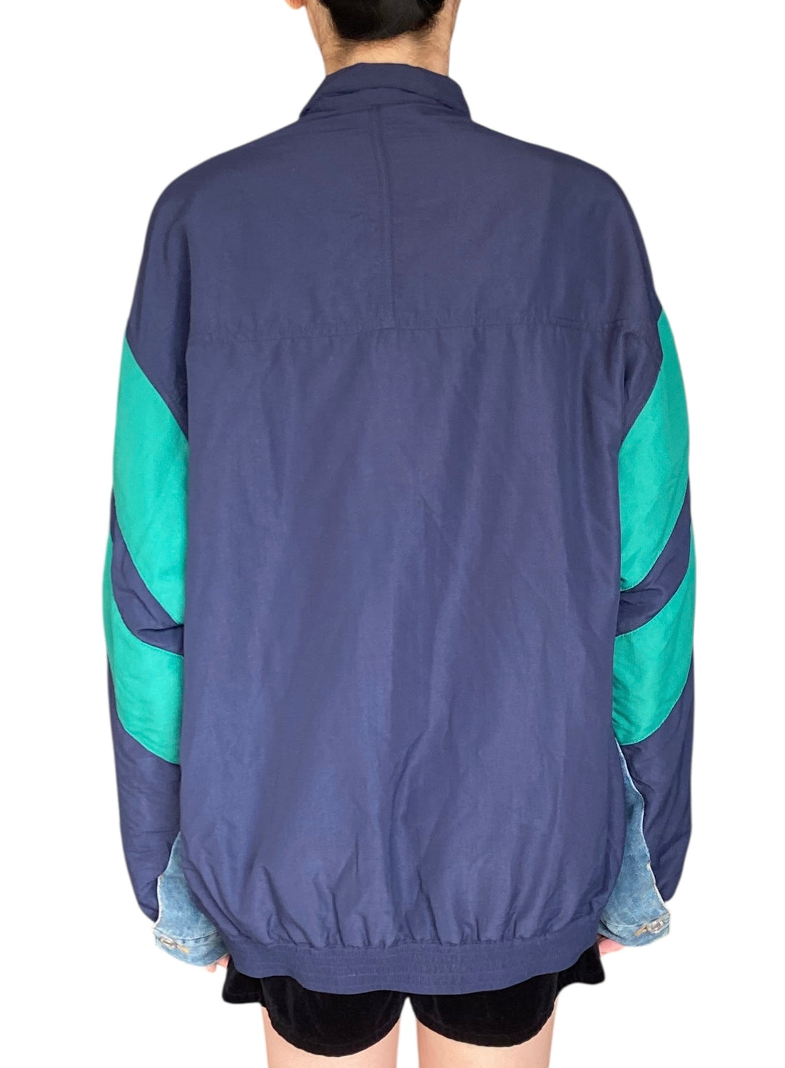 Balenciaga Blue & Green Combo Denim Jacket - L