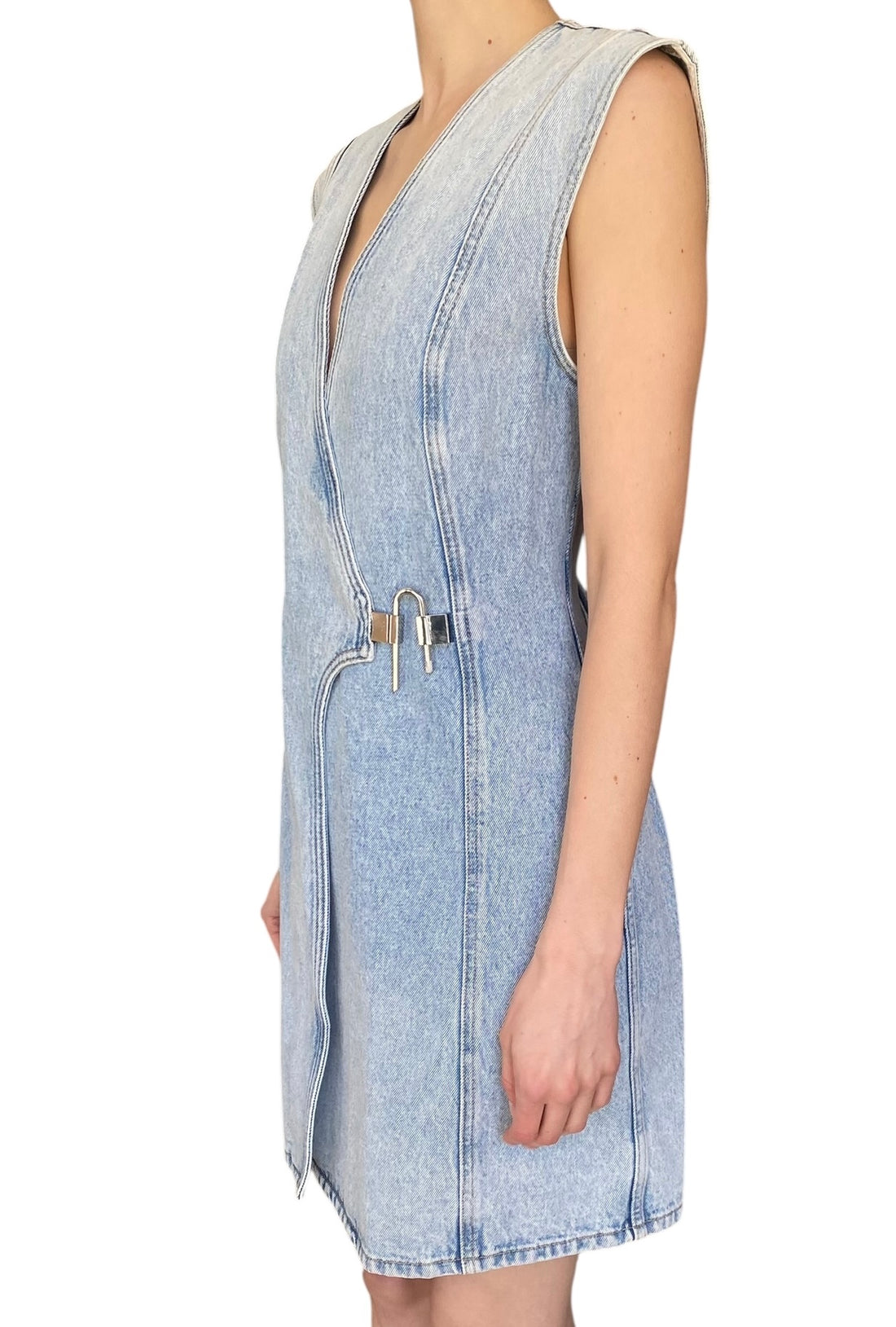 Givenchy Blue U-Lock Denim Mini Dress - 42 / US 6
