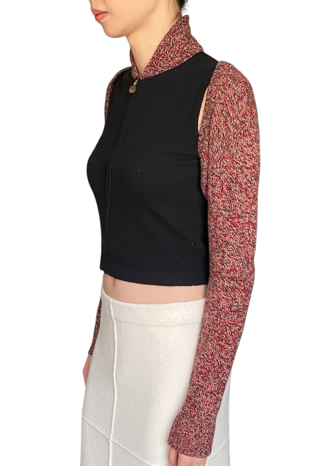 Chanel Red 01A Cashmere Shrug Set - 40 / US 4-6
