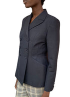Christian Dior Navy 30 Montaigne Silk Double Breasted Bar Jacket - 42 / US 10
