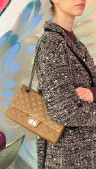 Chanel Bronze Caviar Quilted Leather 2.55 Reissue 225 Medium Flap Bag 225