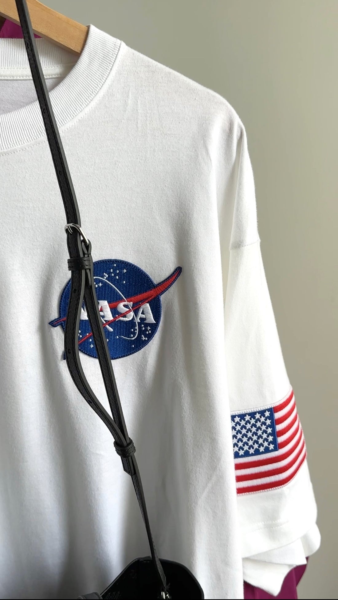 Balenciaga Unifit White Oversized Nasa Patch T Shirt