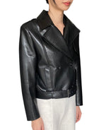 Anine Bing Black Moto Greer Leather Jacket - S