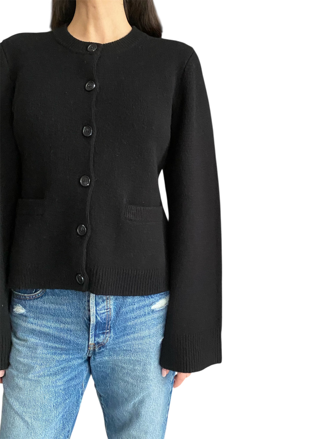 Jenni Kayne Black Cashmere Cardigan - S