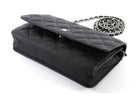 Chanel Black Black Caviar Leather CC Classic Wallet on Chain SHW