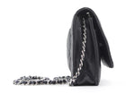 Chanel Black Black Caviar Leather CC Classic Wallet on Chain SHW