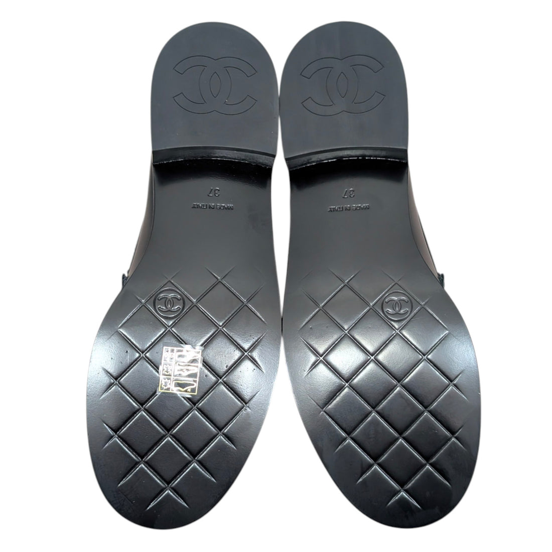 Chanel 24S Camelia CC Black Calfskin Loafer - 37