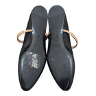 Saint Laurent Black Satin Crepe Gio Ballet Flats - 37