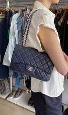 Chanel Midnight Navy Quilted Leather Medium Tender Touch Flap Bag