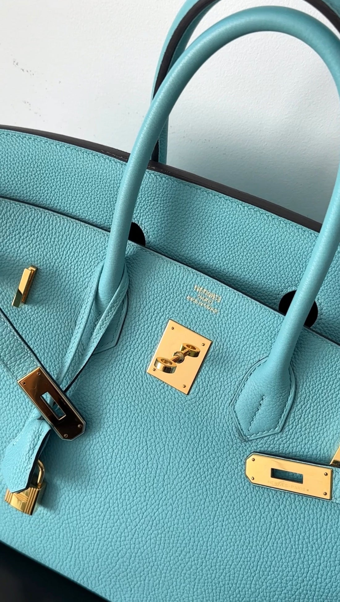 Hermes Birkin 35 Tiffany Turquoise Blue Togo Leather GHW Bag