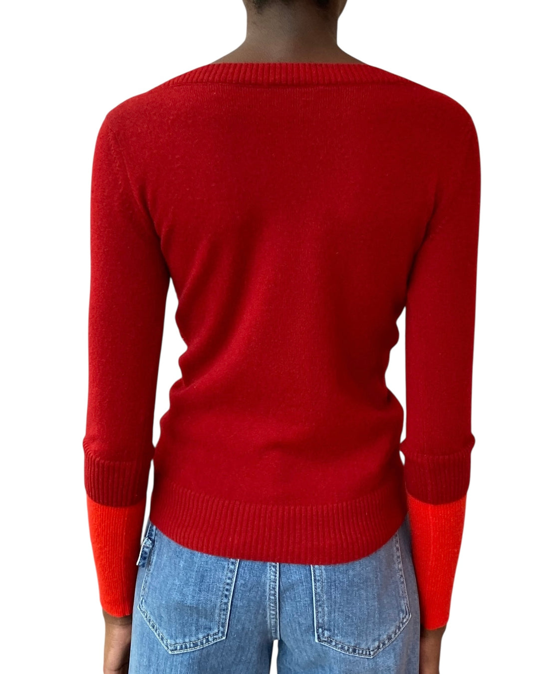 Gucci Red Combo Cashmere Knit Sweater- XS