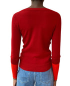Gucci Red Combo Cashmere Knit Sweater- XS