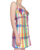 Area Gingham Multicolour Embellished Mini Dress - US 6