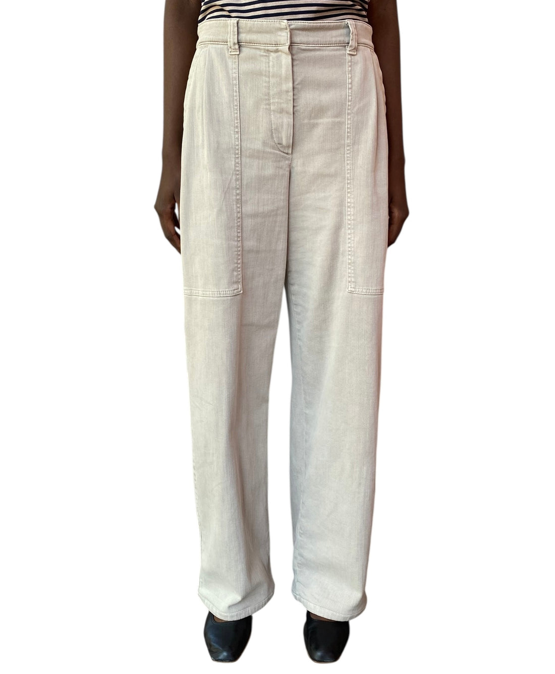 Brunello Cucinelli Ecru Cargo Pocket Denim - US 6