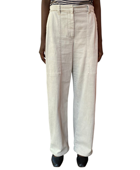 Brunello Cucinelli Ecru Cargo Pocket Denim - US 6