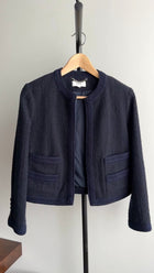 ALC Navy Tweed Crop Ollie Jacket - S (6)