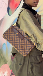 Louis Vuitton Brown Vintage 2005 Damier Ebene Aubagne Shoulder Bag