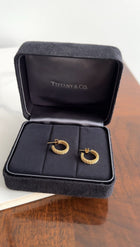 Tiffany & Co. 18k Yellow Gold Mesh Small Somerset Hoop Earrings