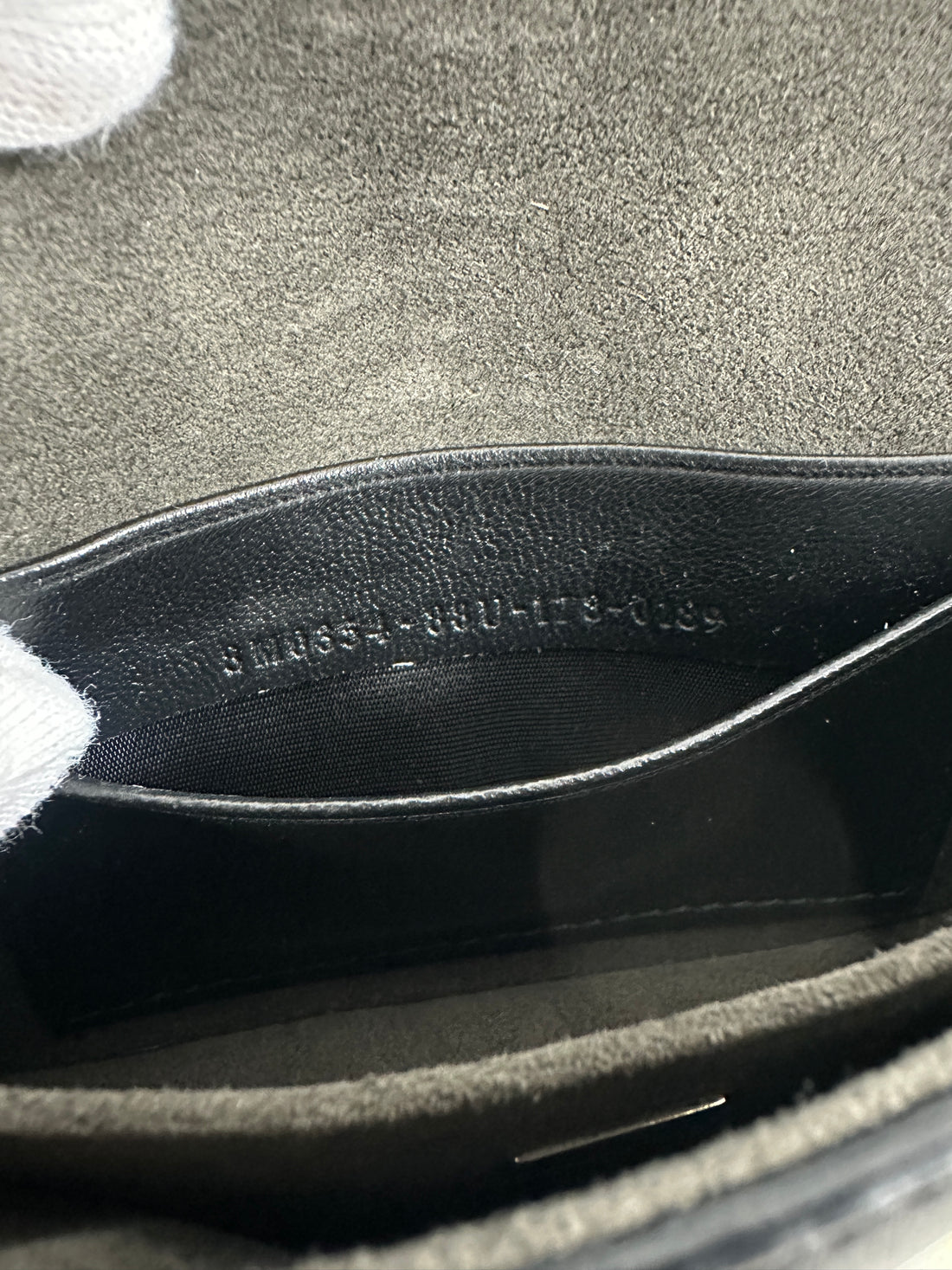 Fendi Black Leather and Yellow Fur Micro Monster Baguette Crossbody Bag