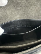 Fendi Black Leather and Yellow Fur Micro Monster Baguette Crossbody Bag