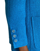 Gucci Blue 2025 Wool GG Button Coat - IT 42 / US 6