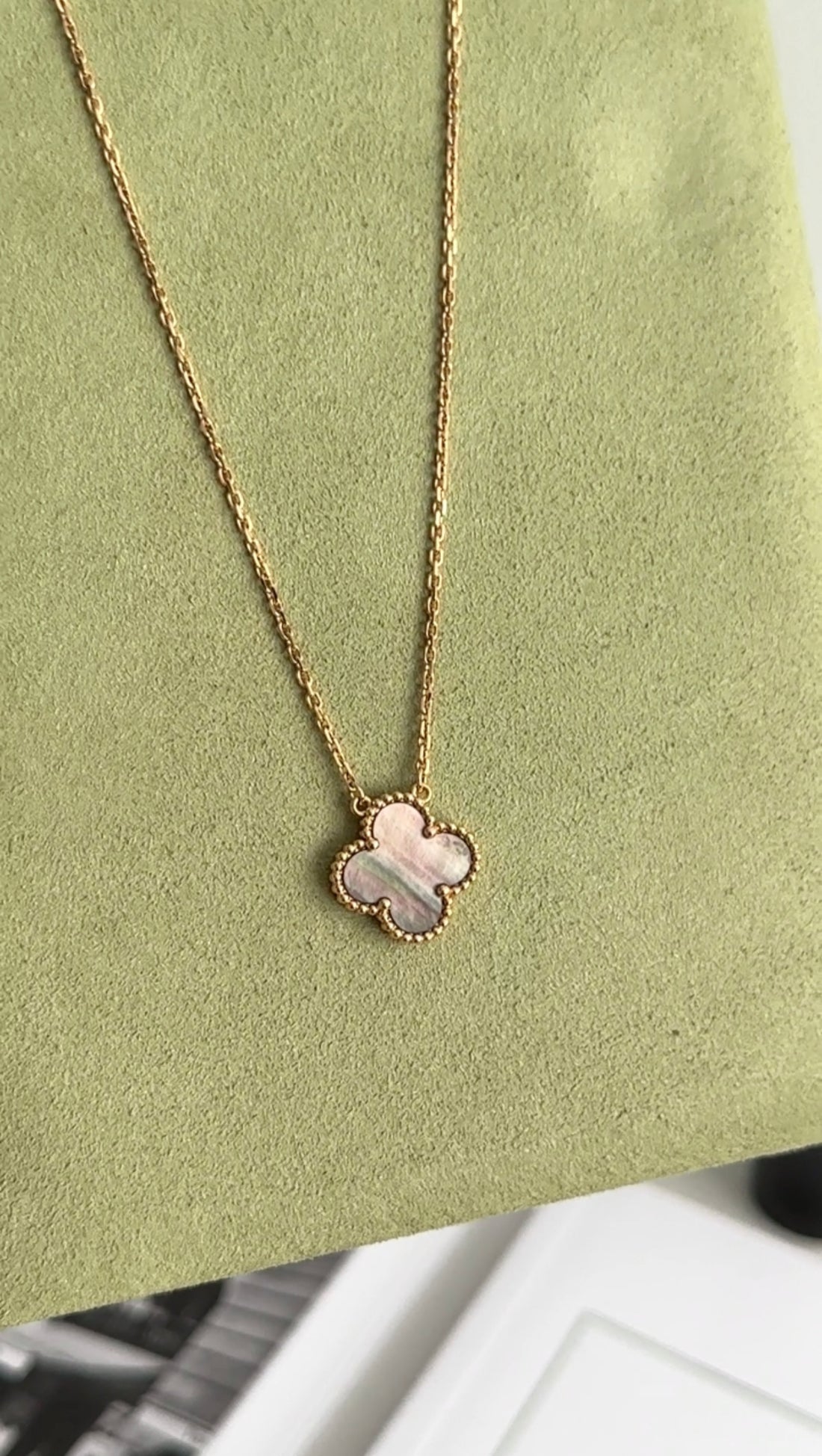 Van Cleef & Arpels Vintage Alhambra Pendant Necklace Rose Gold MOP