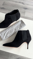 Manolo Blahnik Black Suede Ankle Boot - 36.5 / 6