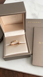 Bvlgari 18k Rose Gold Diamond Serpenti Viper Ring - 51 / 5.5