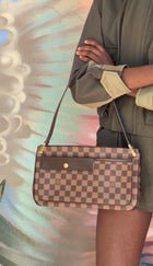 Louis Vuitton Brown Vintage 2005 Damier Ebene Aubagne Shoulder Bag