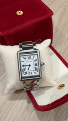 Cartier Tank Must Large Ref 4323 Stainless Quartz Wrist Watch