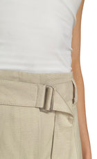 Brunello Cucinelli Beige Linen Belted High-Waisted Monili Trousers - IT 44 / US 8