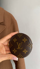 Louis Vuitton Monogram Coated Canvas Round Coin Pouch