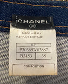 Chanel P07 Blue Denim Trimmed Cardigan - 38 / US 6