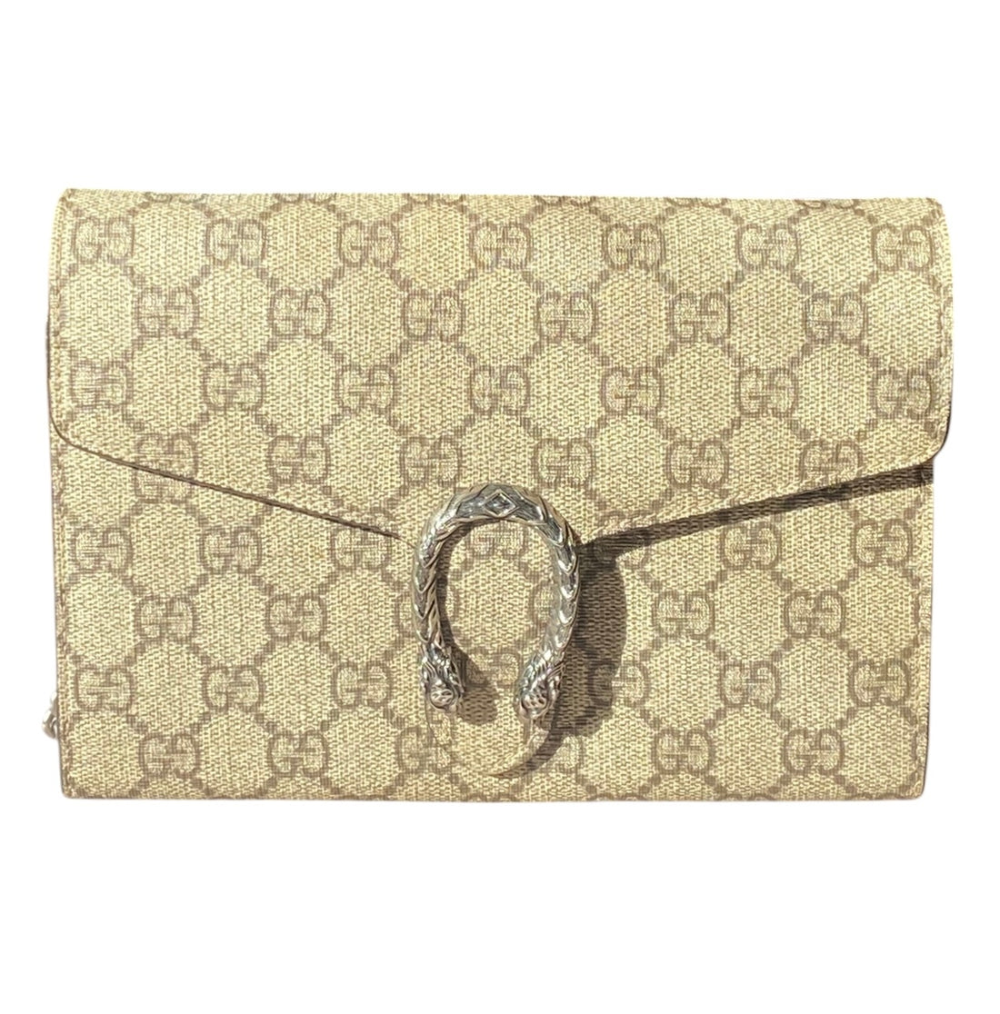 Gucci Monogram Canvas Dionysus Wallet on Chain Crossbody Bag
