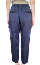 Brunello Cucinelli Navy Satin Monili Cargo Trousers - US 4