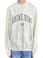 Anine Bing White Logo Hoodie - S