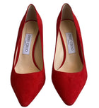 Jimmy Choo Red Suede Pump